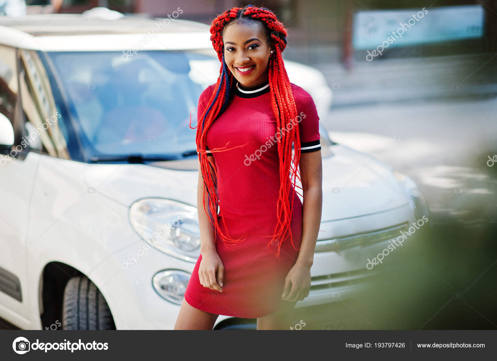 american girl red car