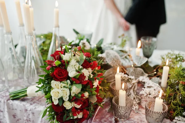 Mooie moderne en elegante bruiloft boeket. — Stockfoto