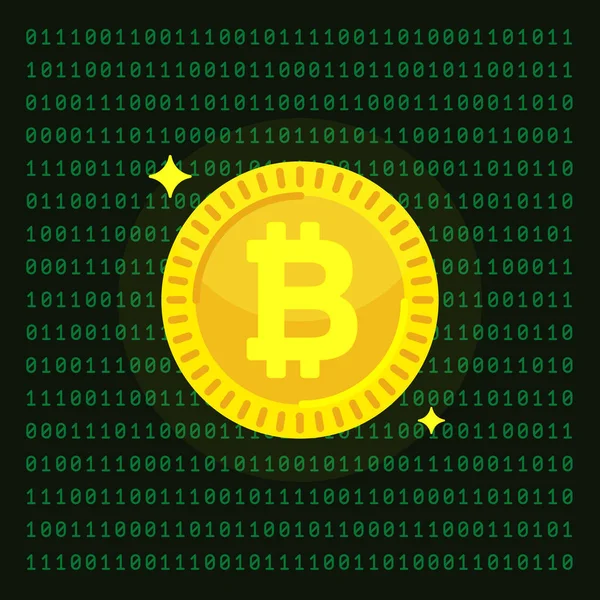Bitcoin kavramı. Cryptocurrency dijital para. Blok zinciri sembolü.
