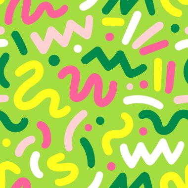 Soyut pop sanat kusursuz desen. Memphis tarzında hoş bir geçmişi var. 80-90 'ların Geometrik Tasarımı.