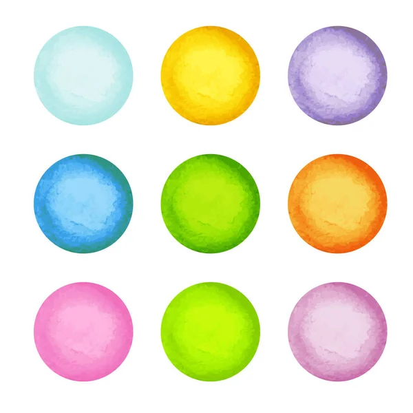 Watercolor paint circles — Stock Vector