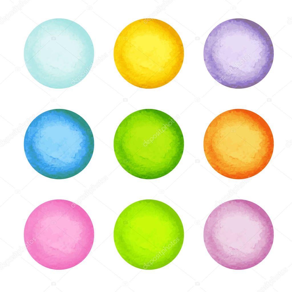 Download Watercolor paint circles — Stock Vector © samui #161390848