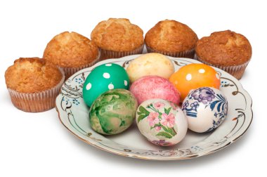 Paskalya yumurtaları. Paskalya kek.