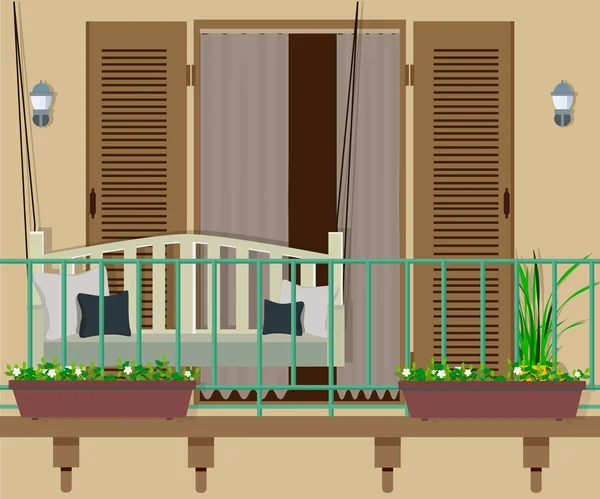 Garten Schaukel — Stockvektor © izakowski #6984892