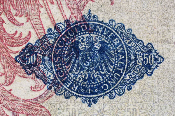 Орел - элемент старой банкноты, макро выстрел — стоковое фото
