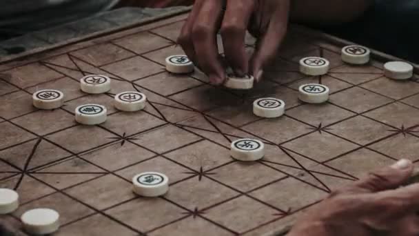 Chinese chess closeup. Cinematic Timelapse — Stock Video