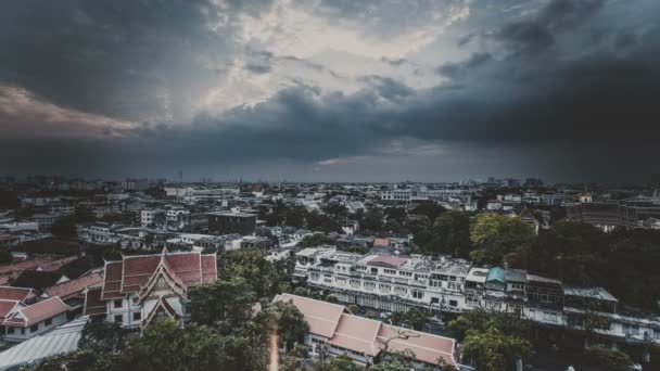 Piękny kinowy timelapse w Bangkoku z widokiem na ulice miasta — Wideo stockowe