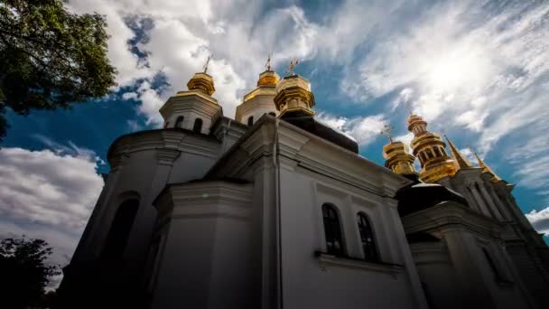 Time lapse of the Kiev-Pechersk Lavra Kiev church, monastery, religion — Stock Video