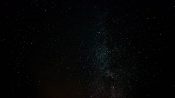 Lapso de tempo céu noturno e da Via Láctea — Vídeo de Stock