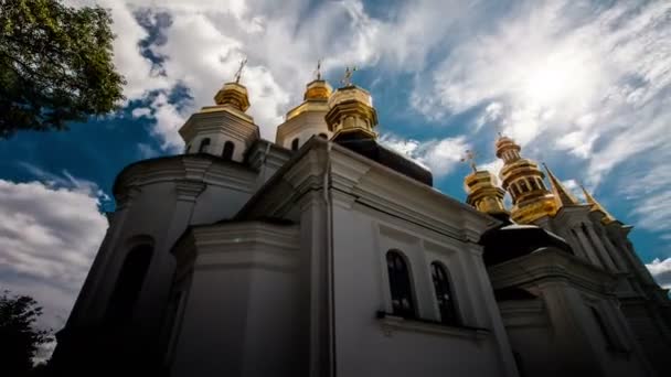 Time lapse of the Kiev-Pechersk Lavra Kiev church, monastery, religion — Stock Video