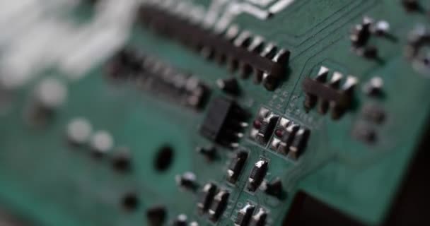 Images Super Macro 4K. Électronique. Nouvelles technologies. Des chips. Technologies informatiques — Video