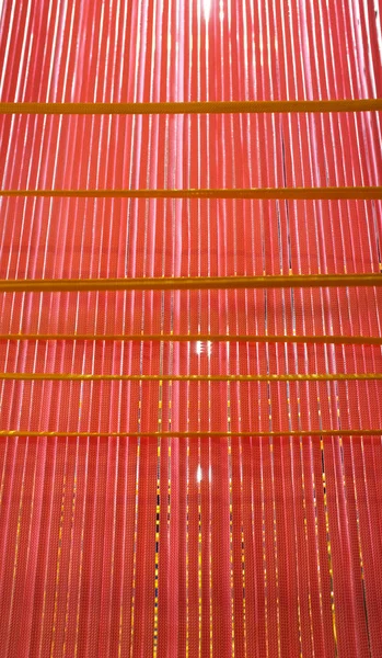 Thaise rieten geweven muur gemaakt van kunststof touw — Stockfoto