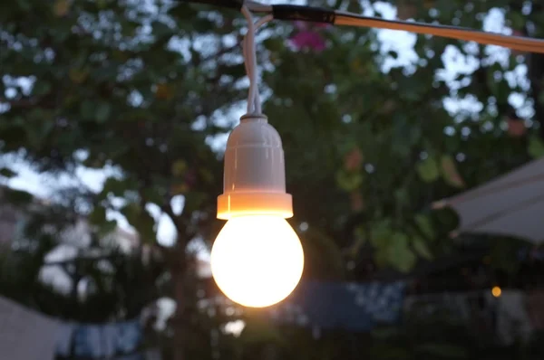 Beau Fond Rétro Décor Ampoule Lumineux Pour Fond Abstrait Concept — Photo