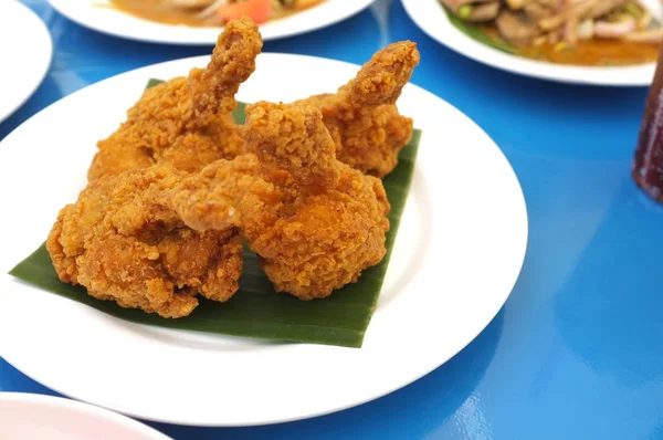 Foto Menu Cataloghi Alimentari Tailandesi Pollo Deep Fires Realizzato Ala — Foto Stock