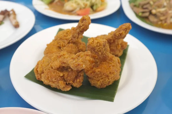 Gambar Untuk Makanan Thai Katalog Menu Deep Fires Ayam Dibuat — Stok Foto