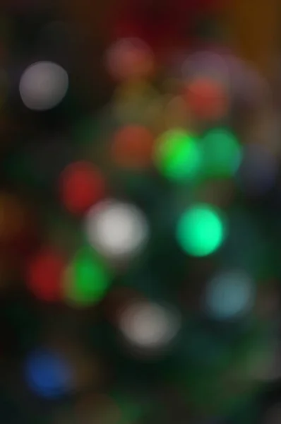 Blur light celebration on christmas tree with bokeh background — Stock Photo, Image