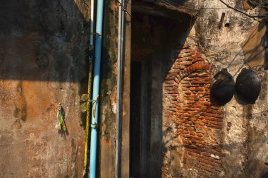 Talat Noi (Charoen Krung), binanın eski bir köşesi olan eski bir semt. Şık: Bangkok, Tayland