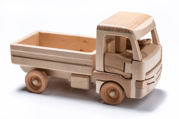 흰색 배경에 고립 된 트럭 (트럭) 장난감. — 스톡 사진