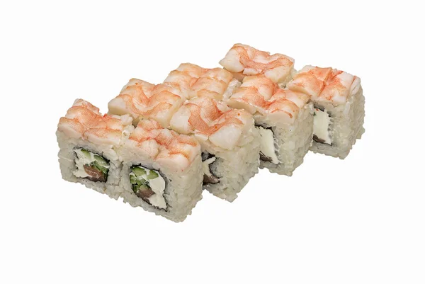 Rolls Sushi Com Camarão Top — Fotografia de Stock