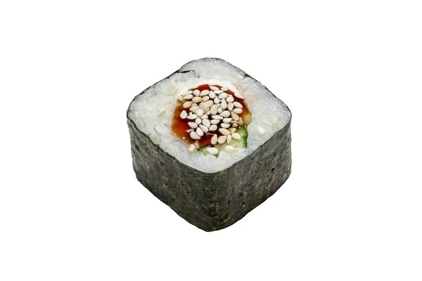 Yılan Balığı Salatalık Peynirle Yuvarlan Asya Yemekleri Boşluğu Kopyala Yakın — Stok fotoğraf