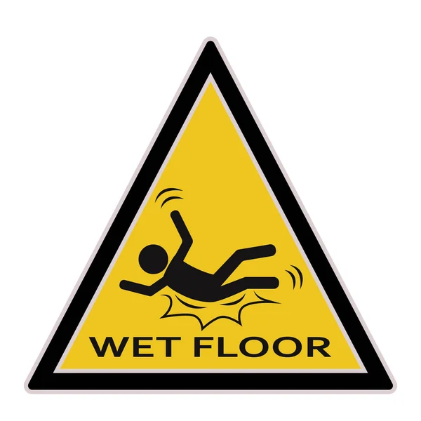 Sarı işaret ıslak zemin uyarı