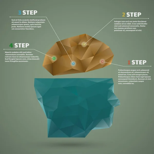 soyut üçgen kafa beyin arka plan ile