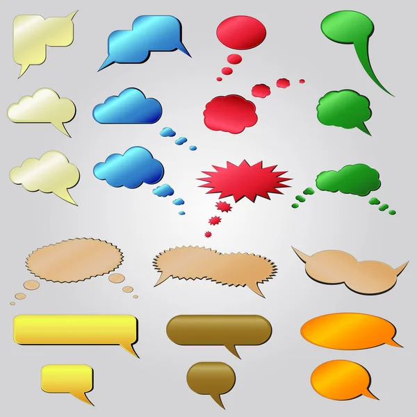 konuşma balonları renkli vektör