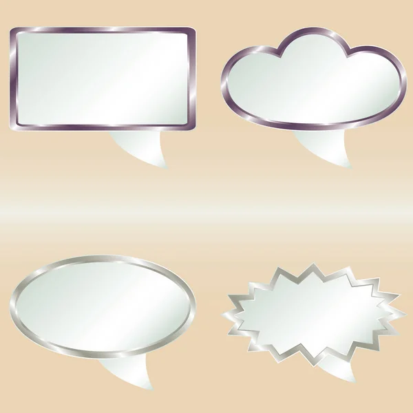 Vektör konuşma balonları metal degrade gelen 