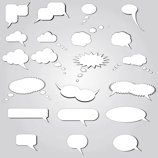 Beyaz vektör konuşma balonları