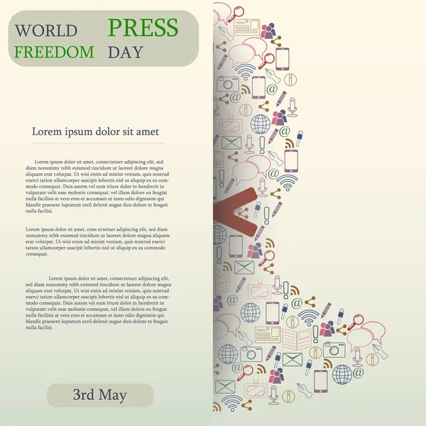 Dünya basın özgürlüğü günü. Çeşitli medya ile bir adam silüeti 