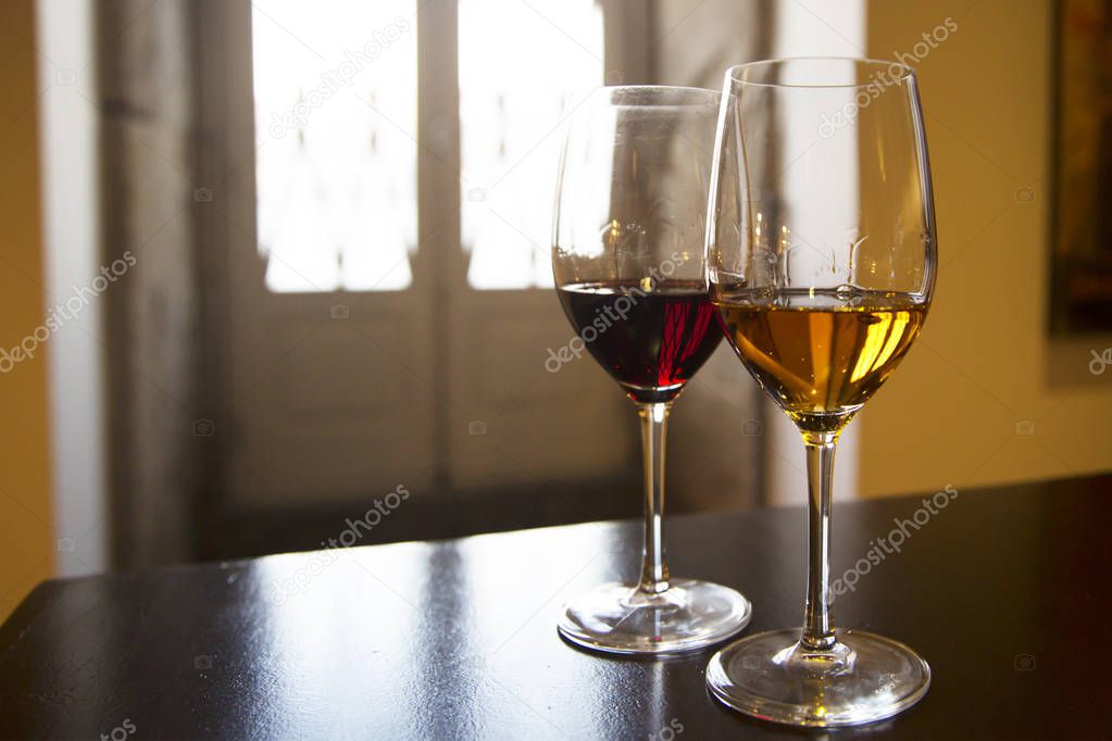 Two glasses of Port wine