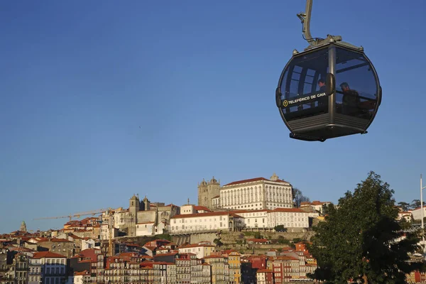 Lanová dráha horní a Porto — Stock fotografie