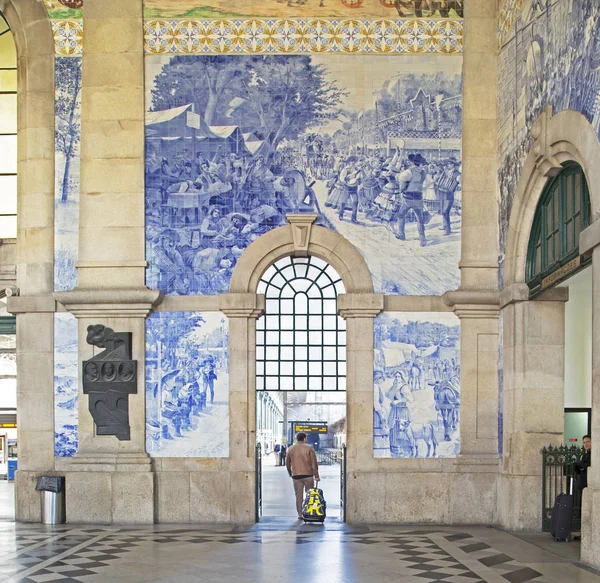 Detalhe da estação de São Bento — Fotografia de Stock