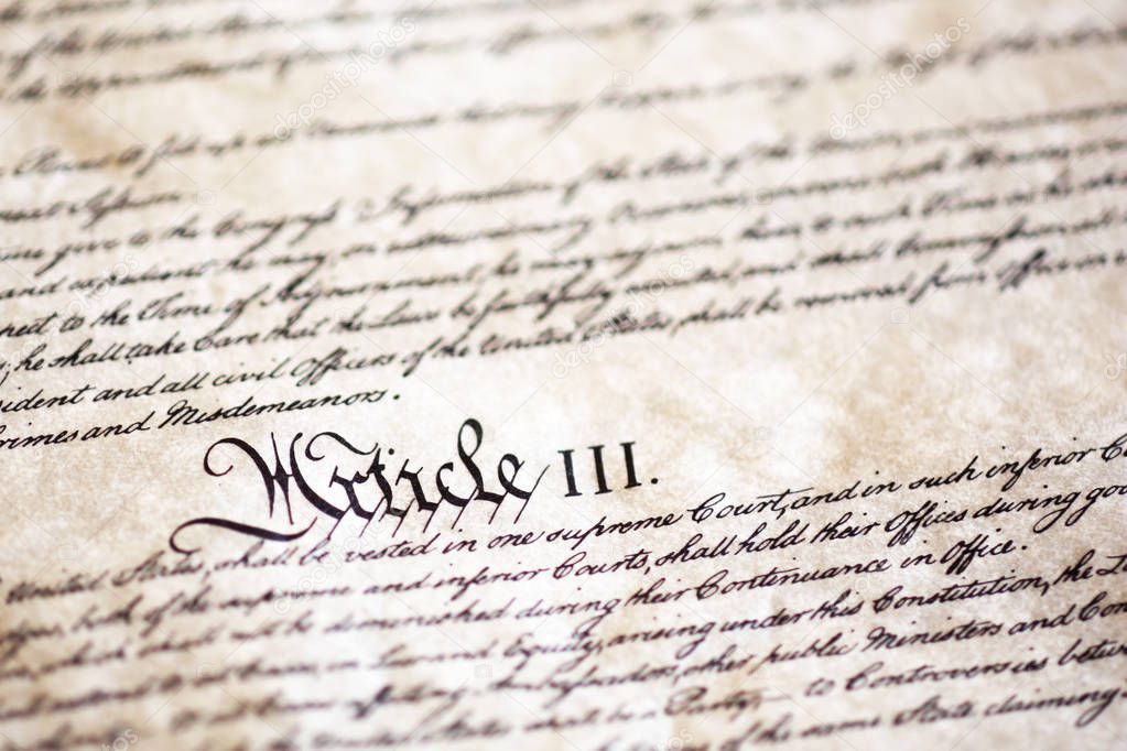 Detail from United States Constitution