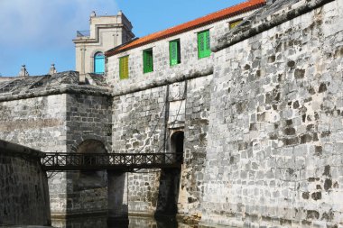 Havana, Küba - 12 Mart 2018: Castillo de la gerçek Fuerza ve girişi 