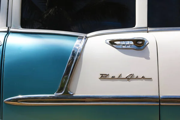 Havana Cuba Março 2018 Detalhe Chevrolet Bel Air — Fotografia de Stock