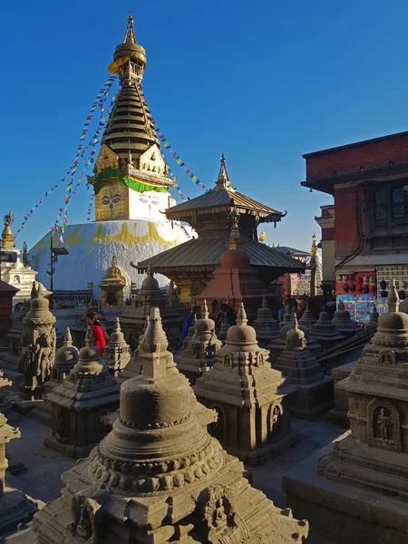 Swayambhu Tempel Und Gräber Kathmandu Nepal — Stockfoto