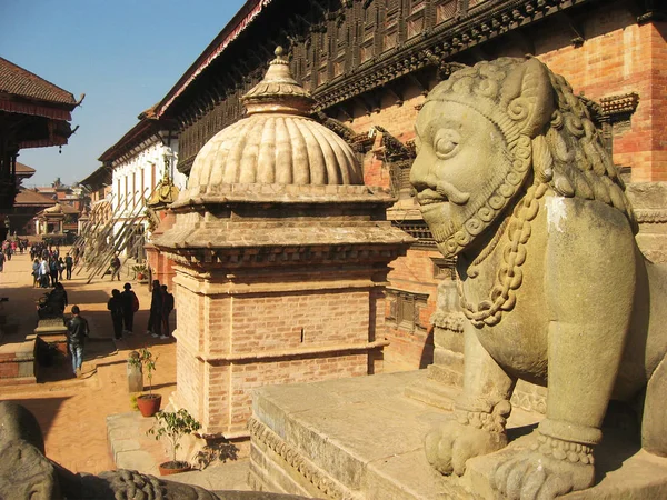 Bhaktapur Nepal Aralık 2019 Bhaktapur Nepal Tuhaf Bir Tanrının Heykeli — Stok fotoğraf