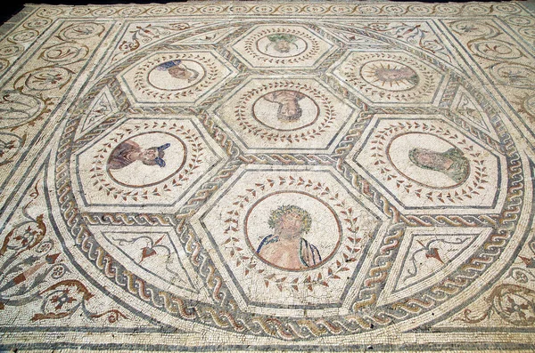Antigo Mosaico Romano Italica Antiga Cidade Romana Perto Sevilha Espanha — Fotografia de Stock