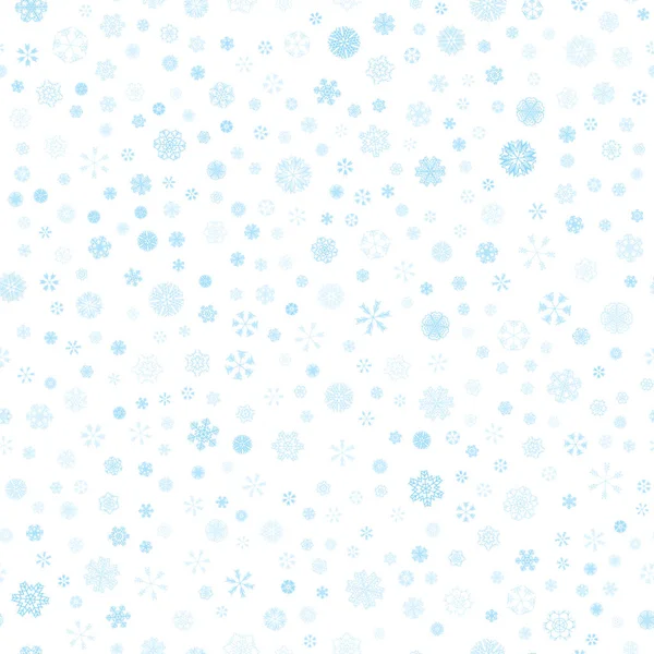 Vector winter sneeuw licht naadloos patroon — Stockvector