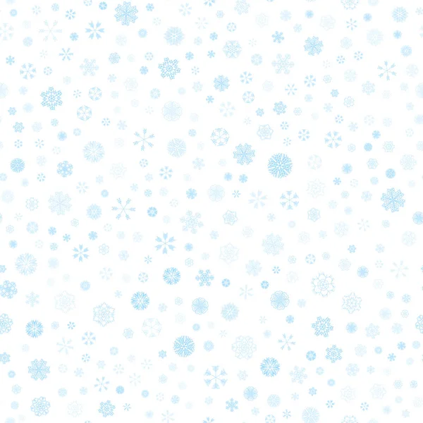 Vector winter sneeuw licht naadloos patroon — Stockvector