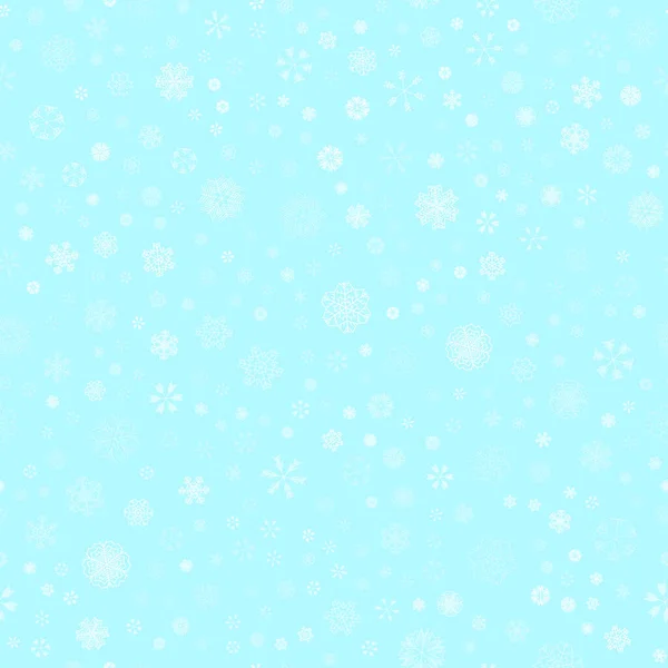 Vector winter sneeuw licht naadloos patroon — Stockvector