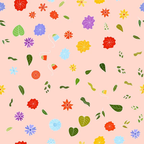 Hand gezeichneter Vektor florales nahtloses Muster — Stockfoto