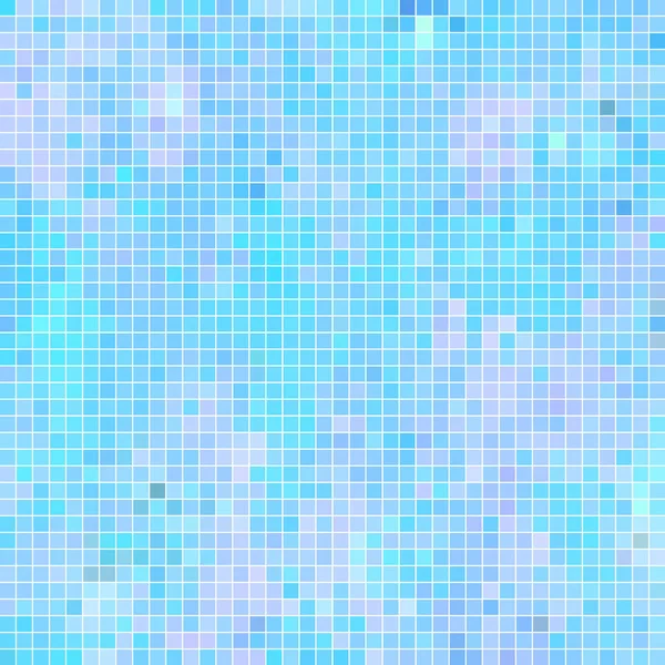 Abstrato Vetor Quadrado Pixel Mosaico Fundo Luz Azul — Vetor de Stock