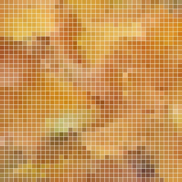 Abstract Vector Square Pixel Mosaic Background Yellow — Stock Vector