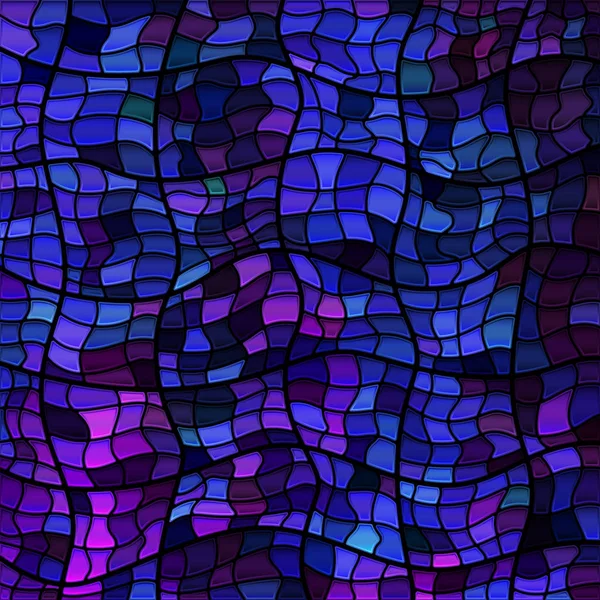 Vetor Abstrato Fundo Mosaico Vidro Manchado Azul Violeta — Vetor de Stock
