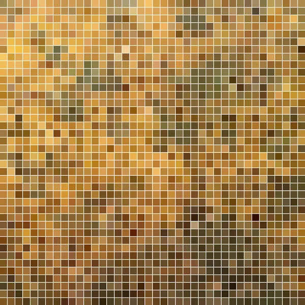 Abstract Vector Square Pixel Mosaic Background Yellow — Stock Vector