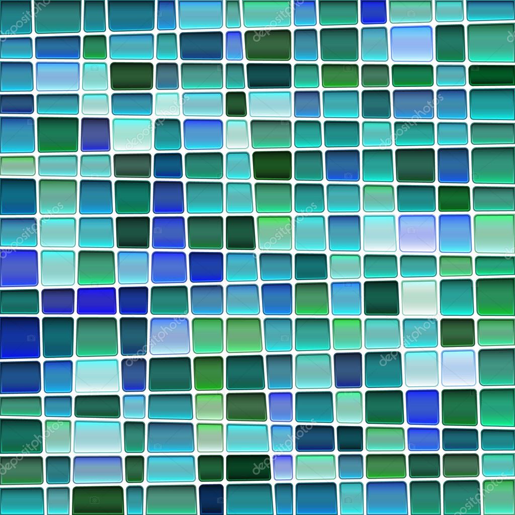 abstract vector stained-glass mosaic background - green and blue