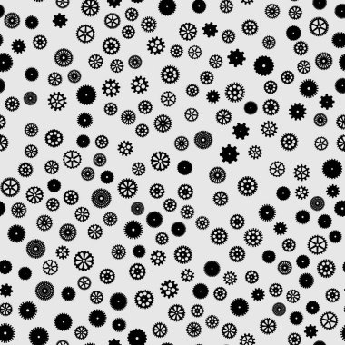 soyut vektör siyah düz vitesler pürüzsüz desen