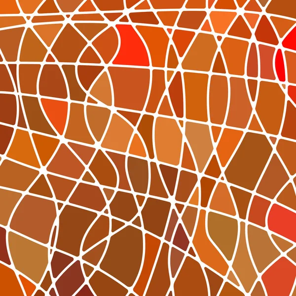 Vector Abstracto Manchado Fondo Mosaico Vidrio Naranja Marrón — Vector de stock